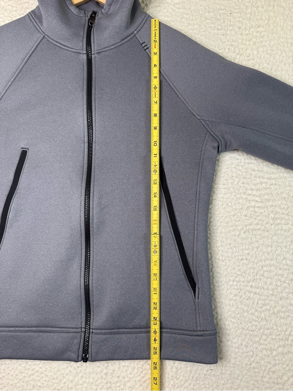 Lululemon Baker Day Thermo Fleece Hoodie Full Zip Jacket Grey Men's Size Medium - Picture 11 of 12